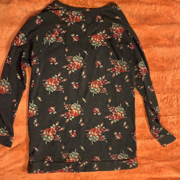 Obey Propaganda long sleeved shirt floral dark grey/black SZ small - Picture 6 of 6